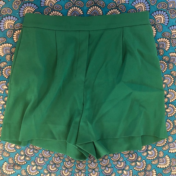Babaton green dressy shorts. - Picture 1 of 6